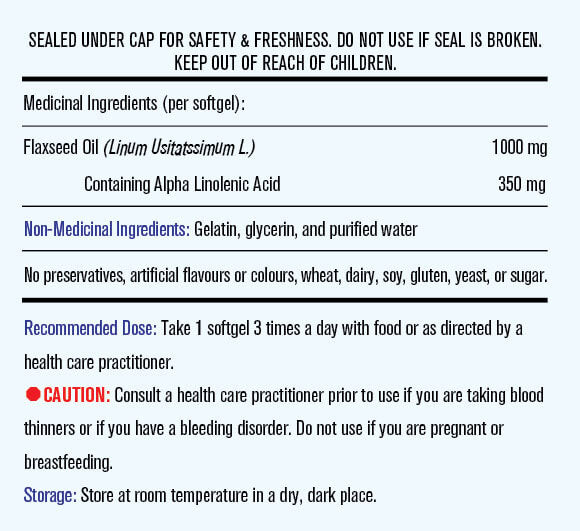 Flaxseed Oil Softgel 1000 mg - Healthcare Shops