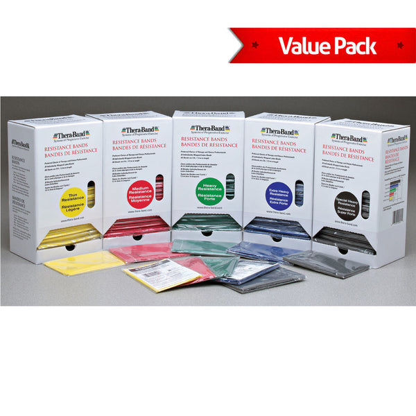Value Pack - TheraBand Individual Resistance Bands (Pack of 30) - Healthcare Shops